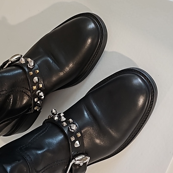 Gucci Bonneville Black Leather Biker Boots Limited Edition 38.5 - Picture 14 of 17